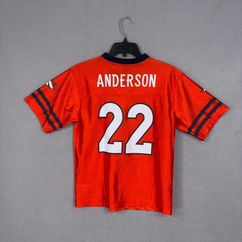 Denver Broncos Jersey Youth XL Orange Anderson #22 Sports NFL Team Apparel